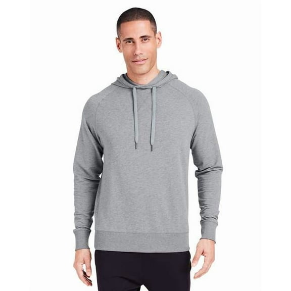Men’s Varsity Hooded Sweatshirt - HEATHER GRAY - 2XL