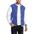 thumbnail image 1 of Men's Varsity Jacket Causal Slim Fit Cotton Baseball Bomber Jackets, 1 of 12