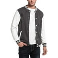 thumbnail image 1 of Men's  Varsity Jacket Causal Slim Fit Cotton Letterman Baseball Bomber Jackets, 1 of 11