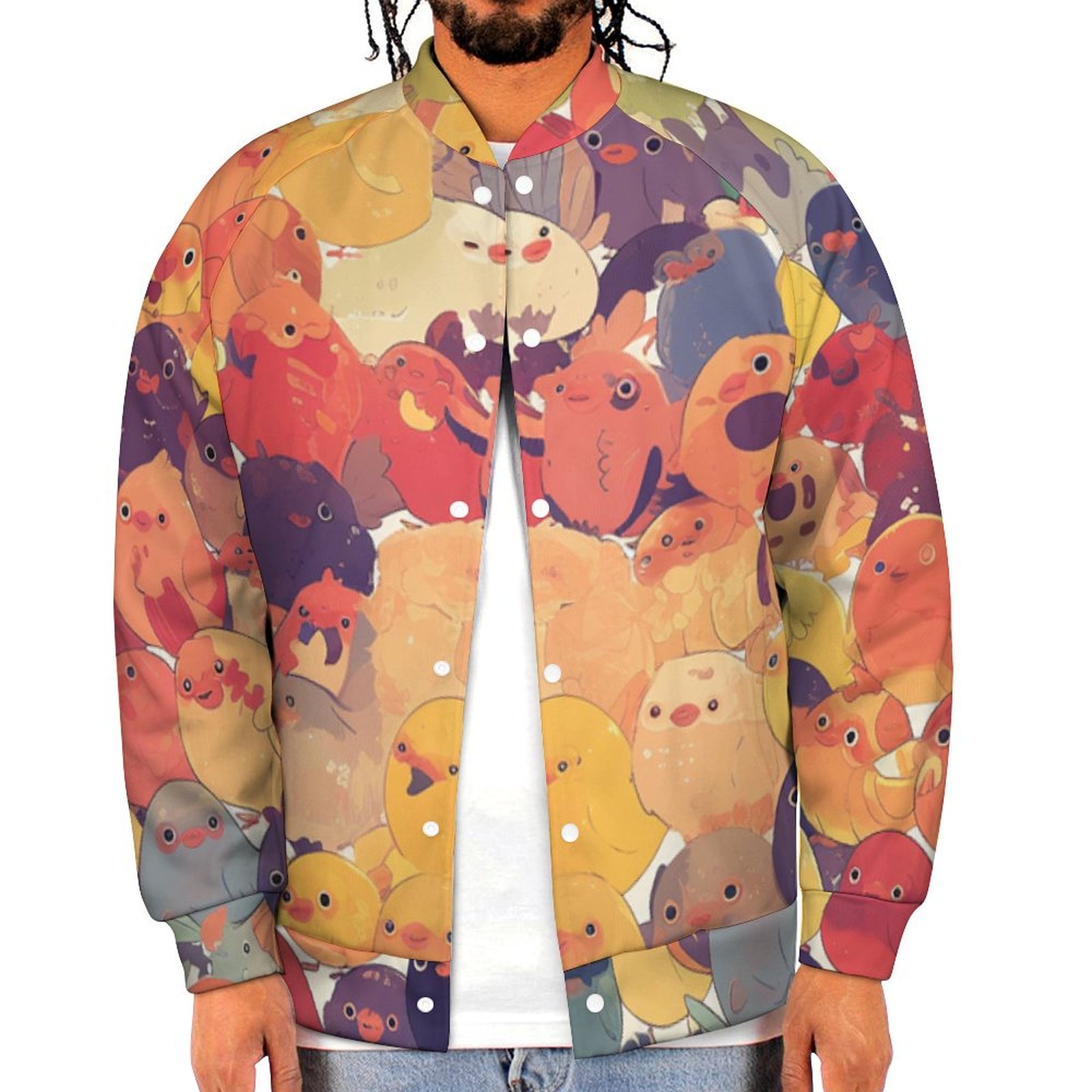 ジャケット・アウター VARSITY BOMBER JACKET running dog Dogg Supply All Gender Paisley Fleece Varsity Jacket, Men's