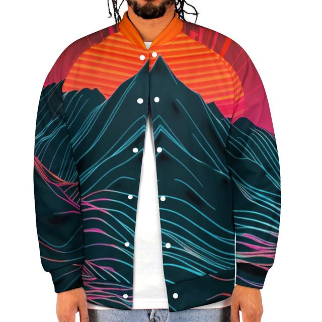 Men's Varsity Jacket Racer Jacket Oversized Baseball Bomber Jackets