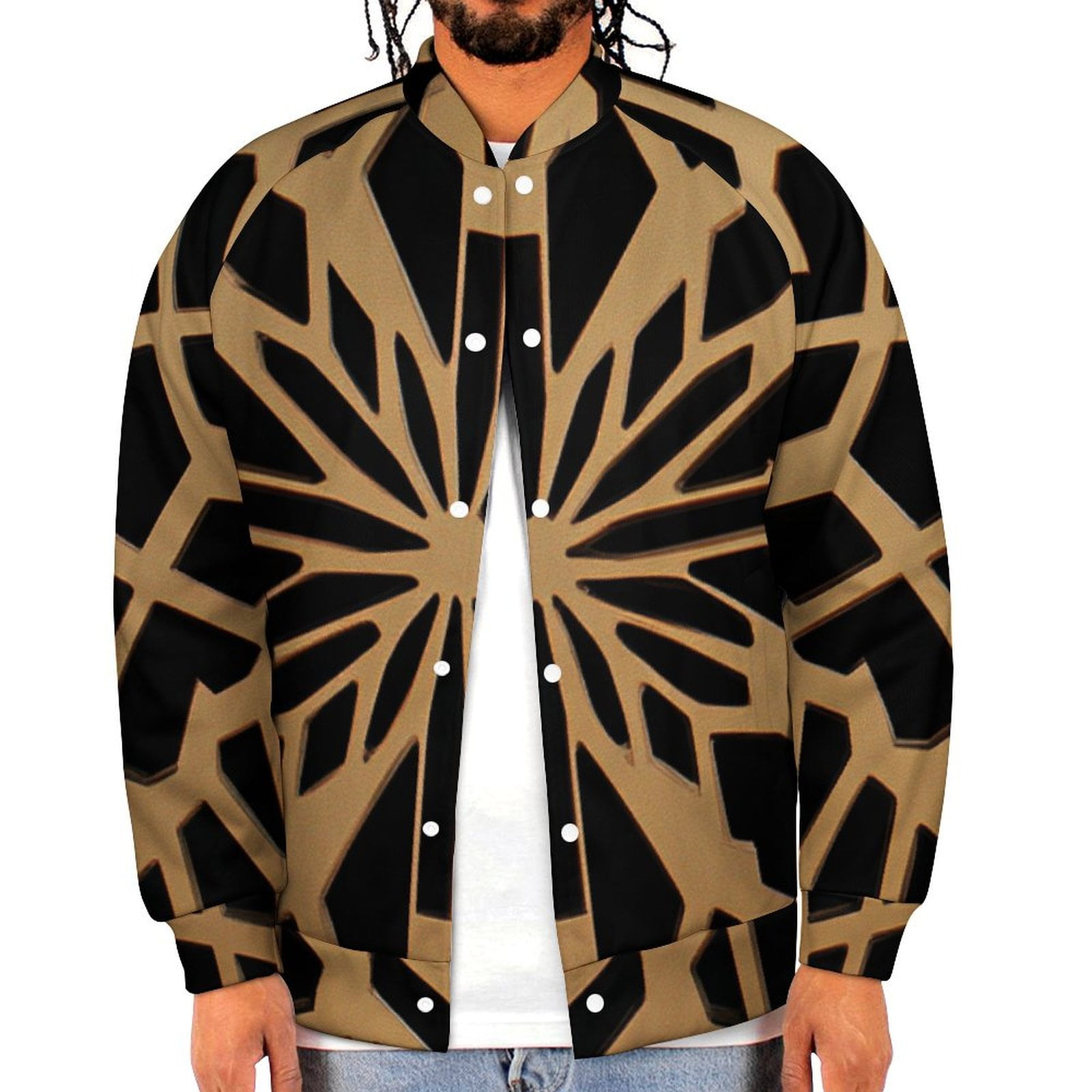 Mymyguoe Herren Lederjacke Vintage - Baseball Bomber Jacke Im Oversized Style Für Streetwear