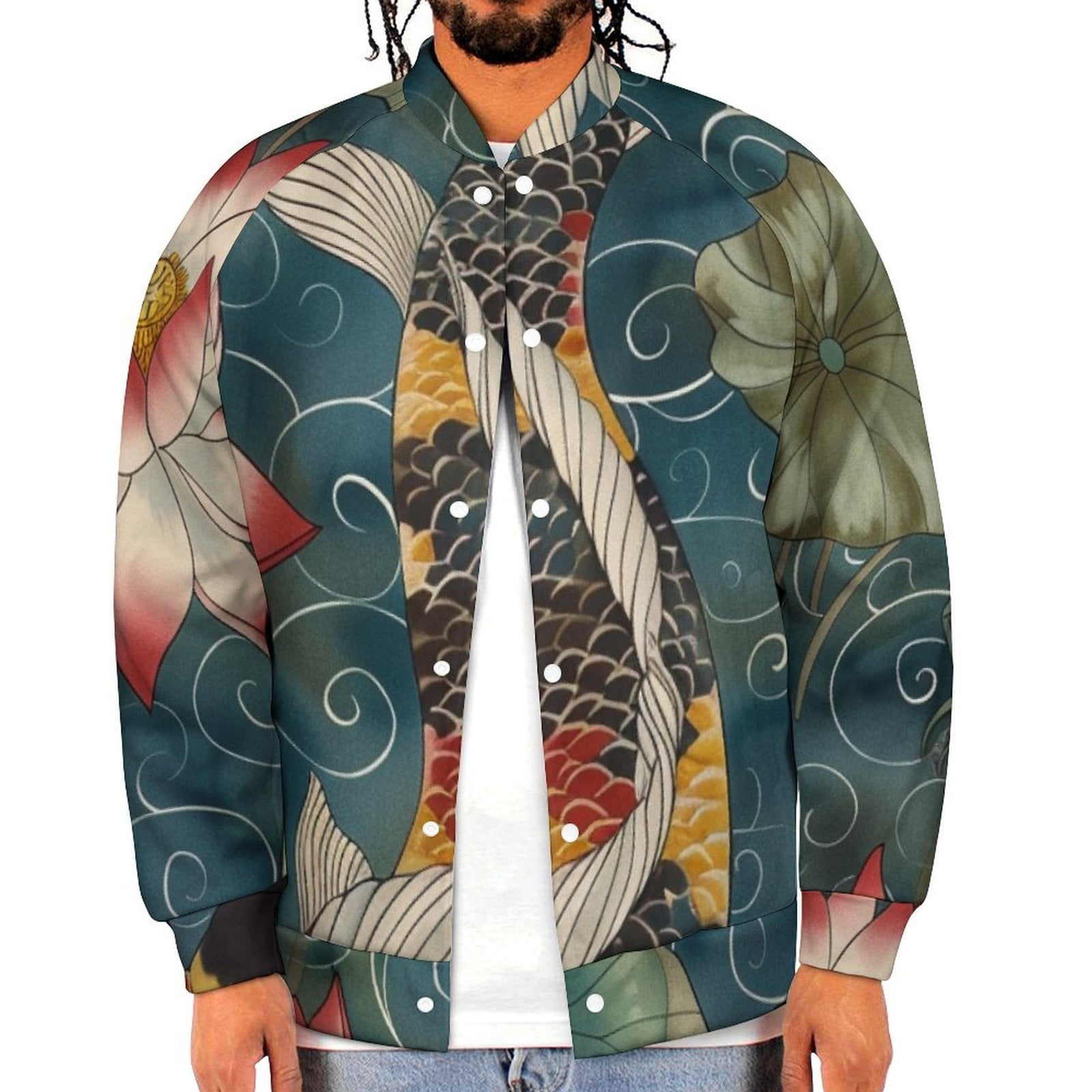 Men's Varsity Jacket Racer Jacket Oversized Baseball Bomber Jackets ...