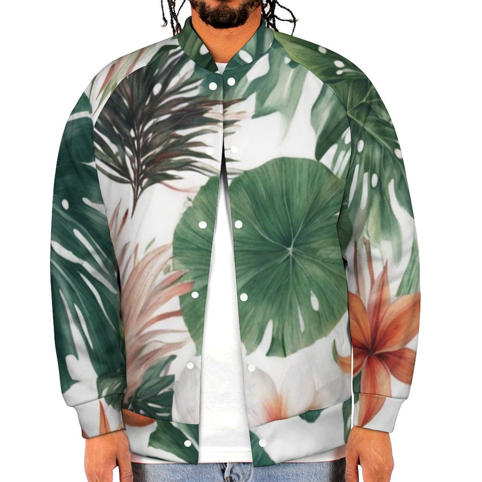 Autumn Leaf Print Men's Bomber Jacket main image 0