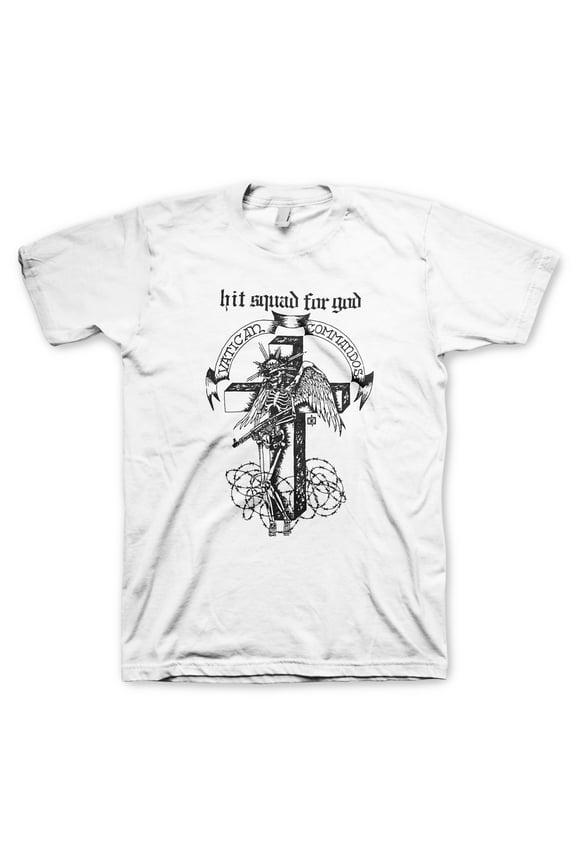 Men's Vatican Commandos Hit Squad Tee T-shirt Medium White