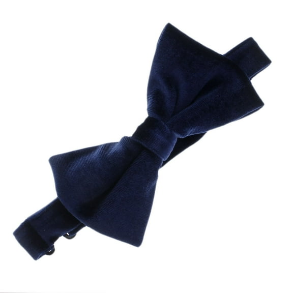 Men's Velvet Adjustable Pre-Tied Bow Tie -Navy