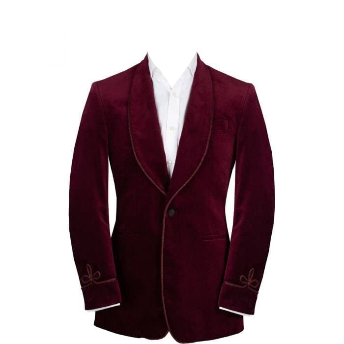 Velour Men's blazer Jacket  Men's Velvet ~ Velour Fabric Dinner Tuxedo Black Lapeled main image 0