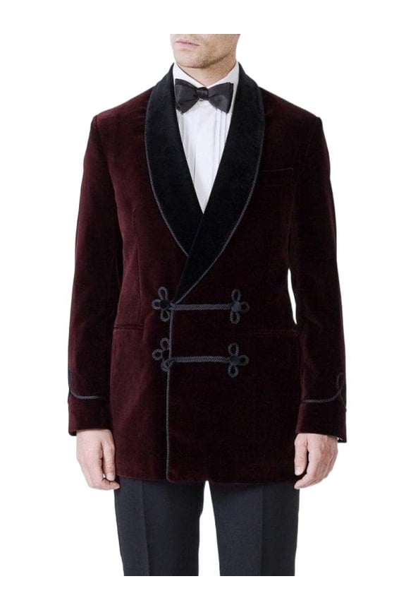 Men's Velvet Blazer Shawl Lapel Velour Suit Jacket Tuxedo Jackets for Wedding Prom Party Dinner & All Ocasion