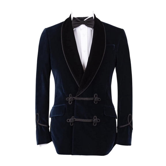Men's Velvet Blazer Shawl Lapel Velour Suit Jacket Tuxedo Jackets for Wedding Prom Party Dinner & All Ocasion