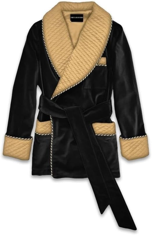 mens short dressing gown jacket Mens Short Dressing Gown