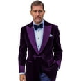 thumbnail image 1 of Men's Velvet Smoking Jackets One Button Christmas Party Wear Smoking Jackets Coat&nbsp;, 1 of 3