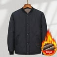 thumbnail image 1 of Men's Velvet Thickened Cotton Jacket - Loose Jacket with Lambswool Lining, 1 of 6