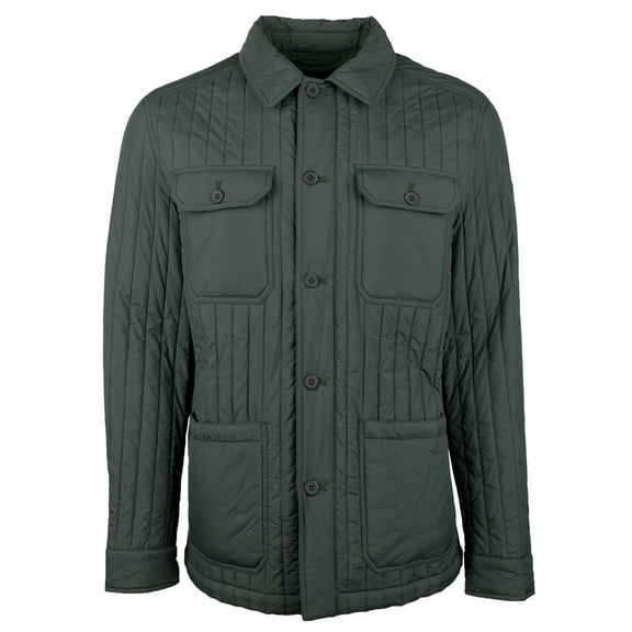 Men's Vertical Quilt Shirt Jacket-SG-X-Large