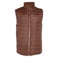 thumbnail image 1 of Men's Vest Full Zip Puffer Lightweight Polyester Winter Quilted Jacket Top, Brown, M, 1 of 2