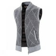 thumbnail image 1 of Men's Vest Knit Outdoor Outerwear Vest Sweaters Casual Fashion Zip up Warm Vest, 1 of 6