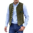 thumbnail image 1 of Men's Vest Vintage Oktoberfest Button Vest Slim Fit Casual Dressy All Seasons Men Vest Casual, 1 of 6