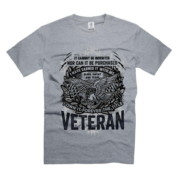 Men's Veteran Shirt Gift For Veteran Shirt For Veteran Patriotic Gifts Independence Day Shirt (X-Large Grey)