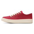 thumbnail image 1 of Men's Vibrant Red Canvas Platform Sneakers, Casual Minimalist Shoes, 1 of 10