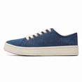thumbnail image 1 of Men's Vibrant Red Canvas Platform Sneakers, Casual Minimalist Shoes, 1 of 10