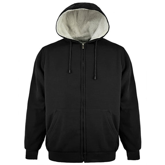 Victory Outfitters Men's Fleece Zip Up Hoodie with Soft Berber Lining