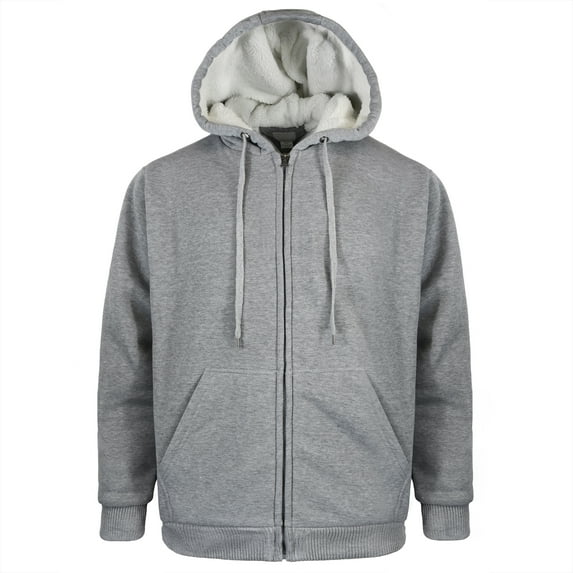 Men's Victory 40 Sherpa-Lined Fleece Jacket Color: Gray Size: S