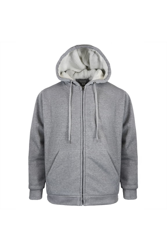 Men's Victory 40 Sherpa-Lined Fleece Jacket Color: Gray Size: S
