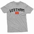 thumbnail image 1 of Men's Vietnam T-shirt Vietnamese Flag Coat of Arms TeeShirt (X-Large Grey), 1 of 6