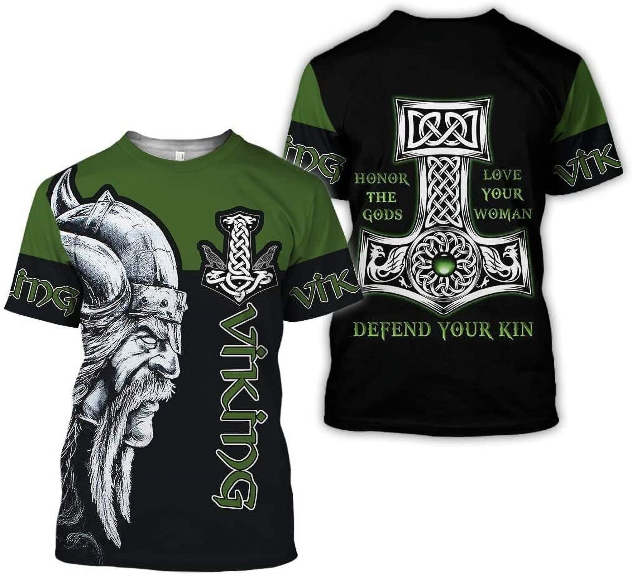 T-shirt Viking - Marteau De Thor Avec Tête De Corbeau, Taille M Blanc, Fait Main - Neuf Sans étiquettes