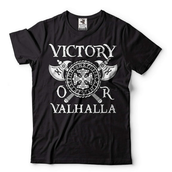 Men's Viking Shirt Victory Or Valhalla Shirt Viking Warrior Gift Tee Viking Patriotic Tee