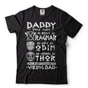 Men's Viking T-Shirt Viking Dad T-Shirt Father's Day Viking Tee Ragnar Thor Odin Norse Nordic Tee