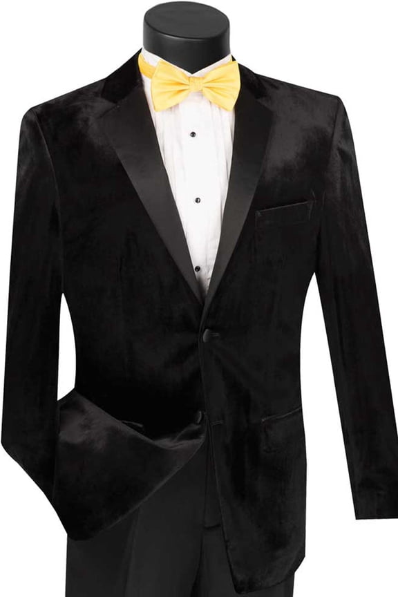 Men's Vinci Suits Velvet Tuxedo Black Size 40 Short