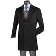 thumbnail image 1 of Men's Vinci Suits Wool & Cashmere Car Coat Black Size Small, 1 of 1