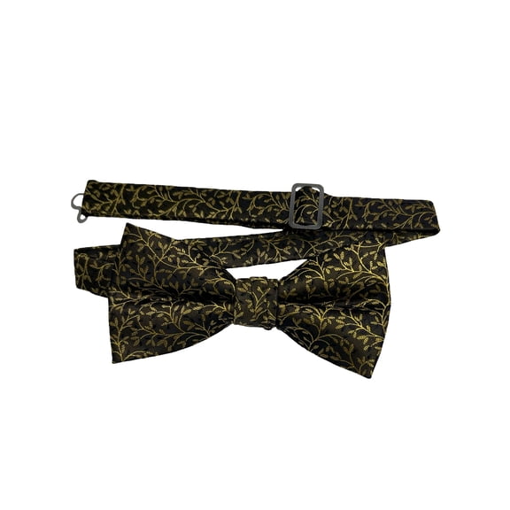 Men’s Vine Gold Formal Satin Pre-Tied Bow Tie in a Variety of Colors by Spencer J’s Signature Satin Collection