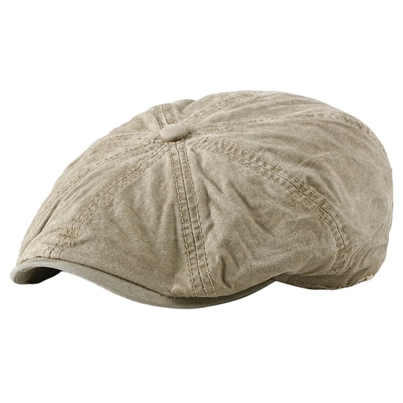 Men's Vintage 8 Panels Octagonal Newsboy Cap, Soft Visor Cabbie Fiddler Painter Beret Hat, Breathable Summer Sun Cap, Fashion Headwear for Men Daily Casual Outfits