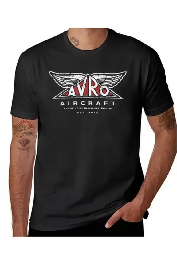 Men's Vintage Aviation T-Shirt with 1910 Aircraft Logo & EST. 1910 Print - Short Sleeve Round Neck Casual Tee Suitable for Flight Enthusiasts & Aviation History Lovers,