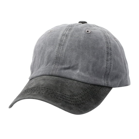 Men's Vintage Baseball Hat Grey Cute Sport Hats Happy Camper