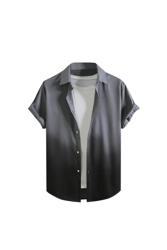 Men's Vintage Bowling Shirt Retro Short Sleeve Button Down T-Shirts Hawaii Summer Beach Printed Casual Retro Shirts