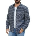 thumbnail image 1 of BVnarty Plaid Shirts for Men Vintage Casual Check Shirt Long Sleeve Button Pocket Lapel Fashion for Casual Wear Party Beach, 1 of 9