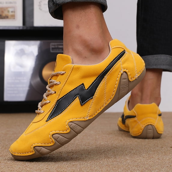 Men's Vintage Casual Sneakers, Lightweight Soft Sole Walking Shoes, Lace-Up Retro Fashion Trainers for Outdoor Hiking, Travel, Daily Wear and Casual Comfort