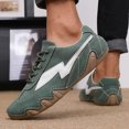 thumbnail image 1 of Men's Vintage Casual Sneakers, Lightweight Soft Sole Walking Shoes, Lace-Up Retro Fashion Trainers for Outdoor Hiking, Travel, Daily Wear and Casual Comfort, 1 of 8