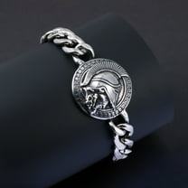 Men's Vintage Celtic Knot & Wolf Head Bracelet, Uncoated Stainless Steel, Punk Rock Style, Fashion Jewelry Accessory,E