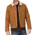 thumbnail image 1 of Men's Vintage Corduroy Trucker Jacket Snap Button Sherpa Lined Retro Lapel Western Cowboy Winter Coat, 1 of 5