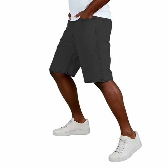 Men's Vintage Denim Shorts,Zipper Button Classic Relaxed Fit Casual Jean Shorts in Multiple Colors Daily Outdoor Activity Black S