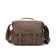 Men's Vintage Designer Briefcase PU Leather Tote Business Office Man Messenger Bag Casual Solid Computer Laptop Handbag