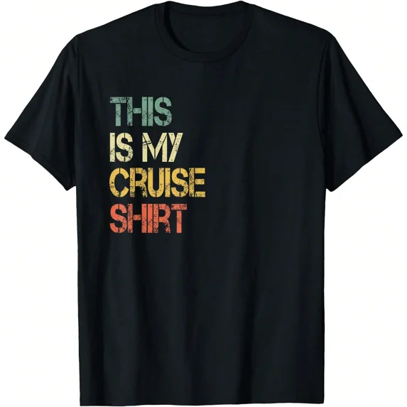 Men's Vintage Distressed Cruise Vacation Graphic T-Shirt