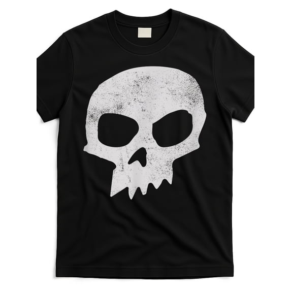 Men's Vintage Distressed Skull Graphic T-Shirt