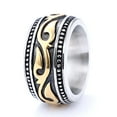 thumbnail image 1 of Men's Vintage Domineering Totem Circle 14K White Gold Rings Size 7-15, 1 of 8