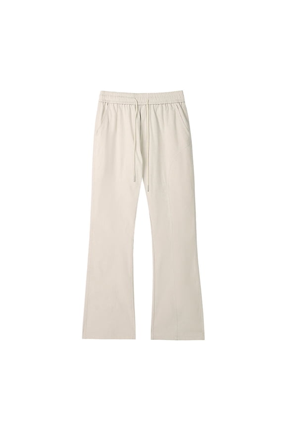 Men's Vintage Flared Wide Leg Trousers - 70s Style Nylon Pants, Elastic , Casual Disco Party Wear
