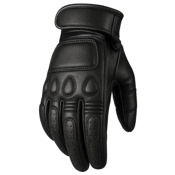 Men's Vintage Goatskin Leather Motorcycle Gloves Gel Padded Cruiser Street Riding Protective Racing Powersports XXL