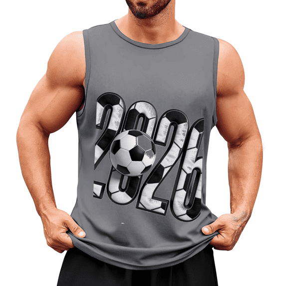 Men's Vintage Graphic Tank Top Cotton Athletic Sleeveless Shirt Casual Gym Vest